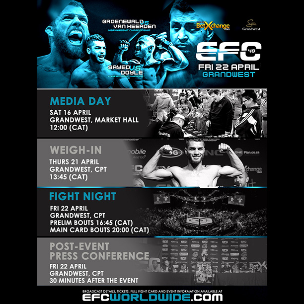 EFC CAPE TOWN MEDIA DAY THIS SATURDAY