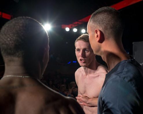 EFC 47 - Weigh-in at Big Top Arena, Carnival City, Johannesburg, South Africa on March 04, 2015. (Photo by Anton Geyser/ EFC Worldwide)