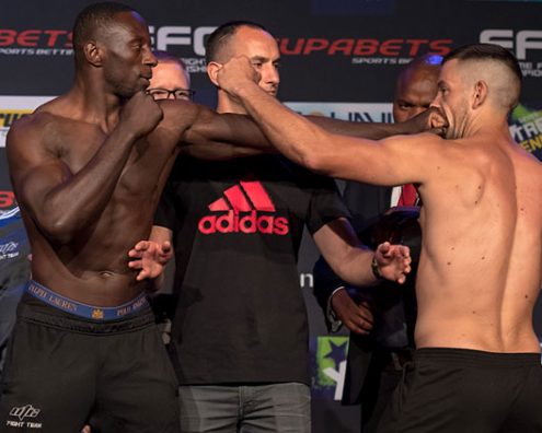 TEMPERS FLARE AT WEIGH-IN