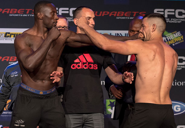 TEMPERS FLARE AT WEIGH-IN