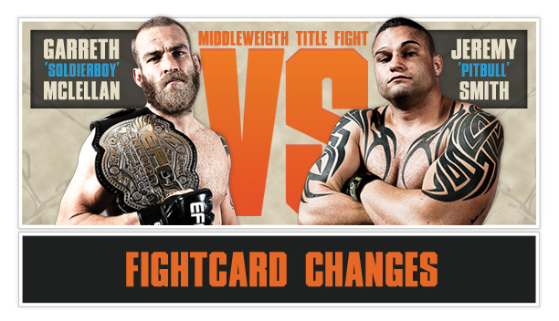 Changes to the EFC AFRICA 12 fight card